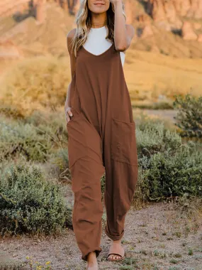 2 Comfy Casual V-Neck Jumpsuit ( S - 3X )