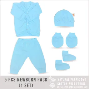 5 Pieces Newborn Clothes (1 Set BLUE Color)