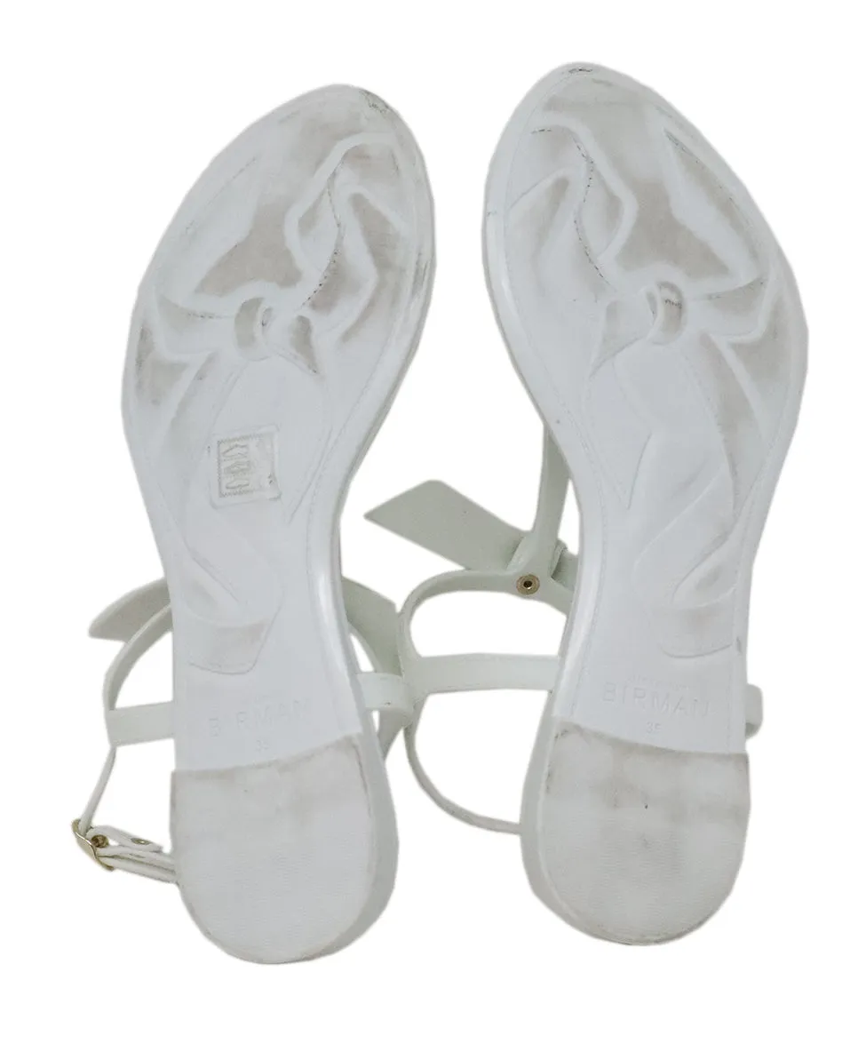 Alexandre Birman White Rubber Sandals sz 5