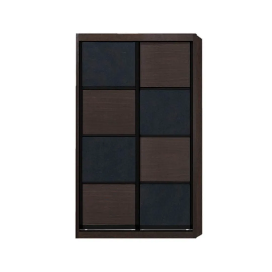 Angelina Modular Wardrobe (Walnut with Black Glass)