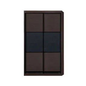 Audrey Modular Wardrobe (Walnut with Black Glass)