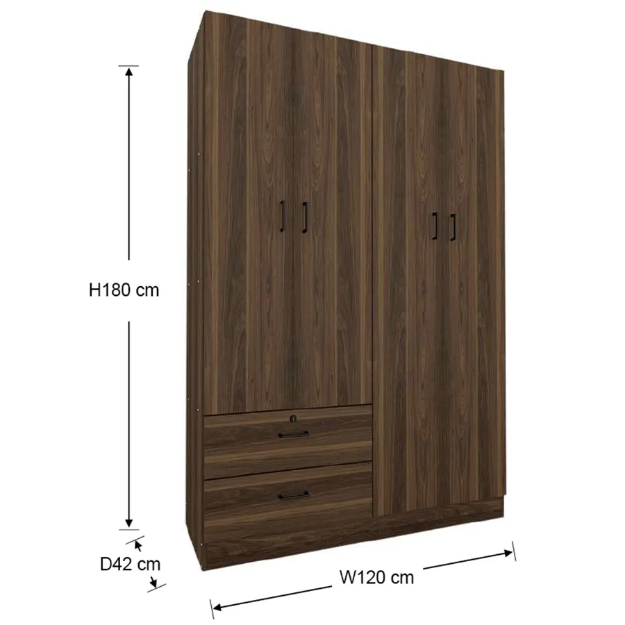 Averie 4 Door with 2 Drawer Wardrobe