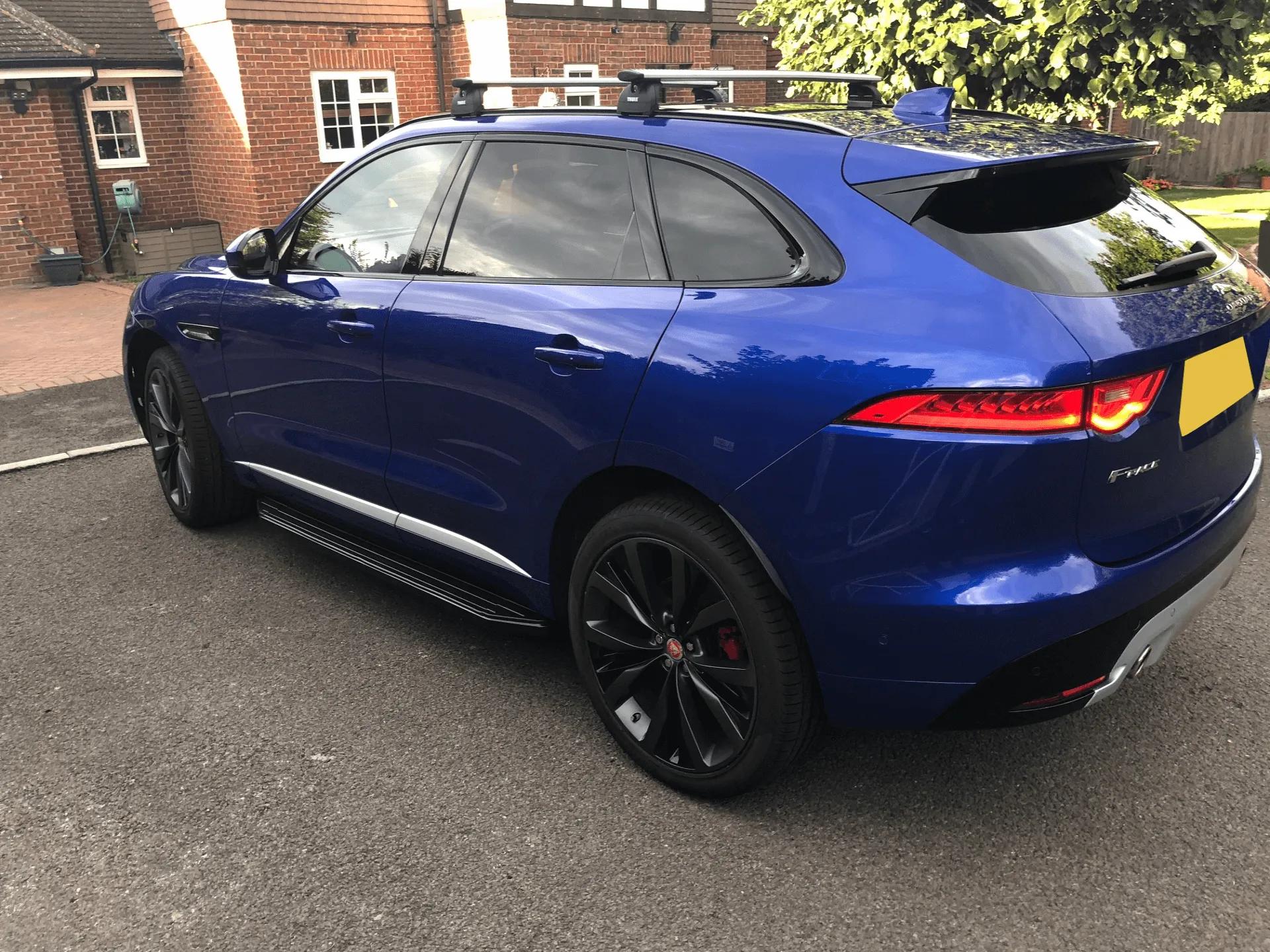 Black Raptor Side Steps Running Boards for Jaguar F-PACE 2016 