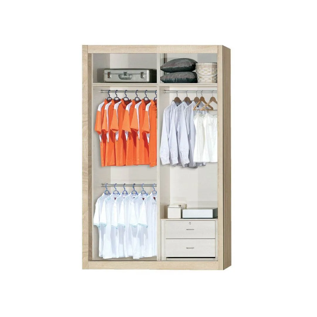 Caroline Modular Wardrobe (Dark Oak with Frosted Glass)