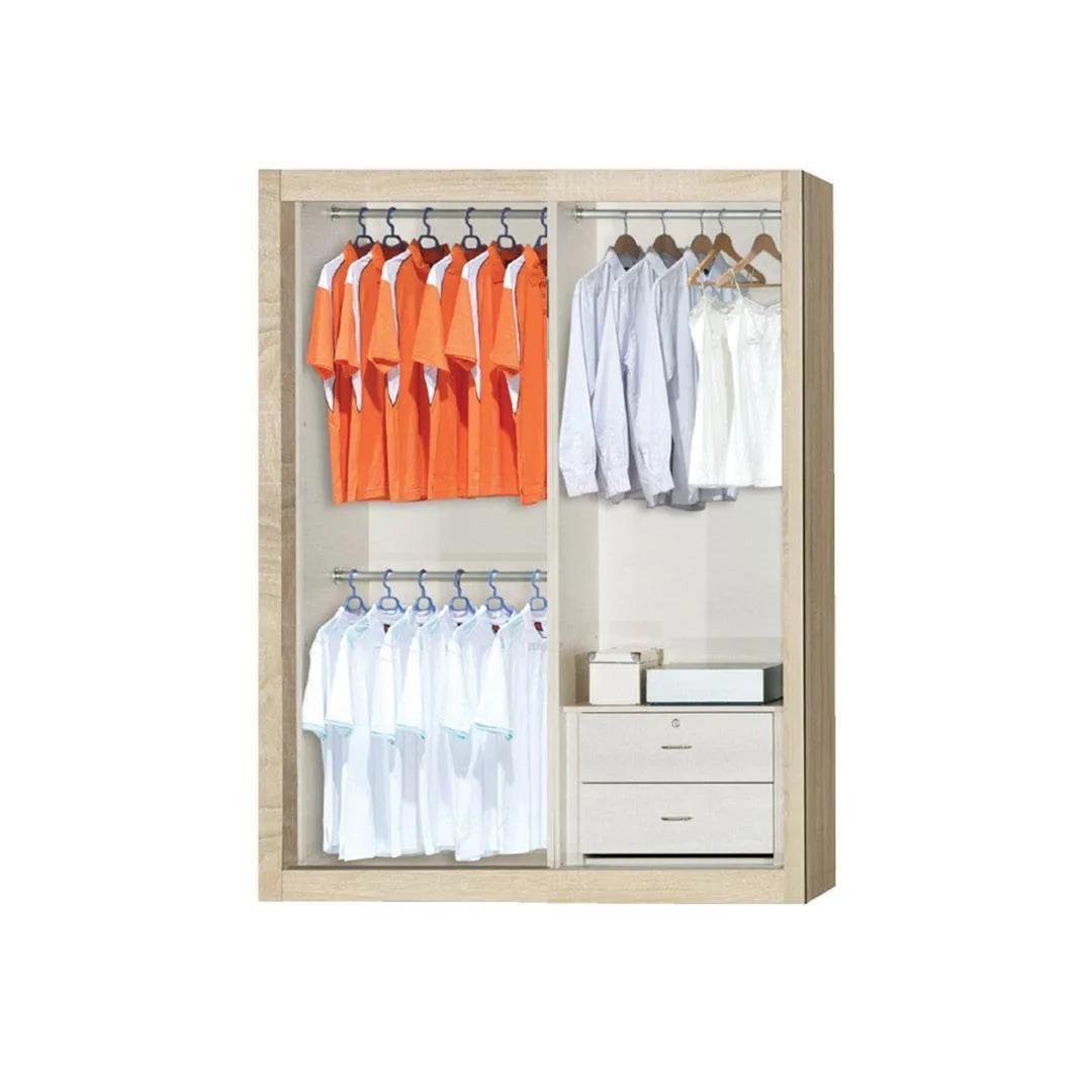 Caroline Modular Wardrobe (Dark Oak with Frosted Glass)