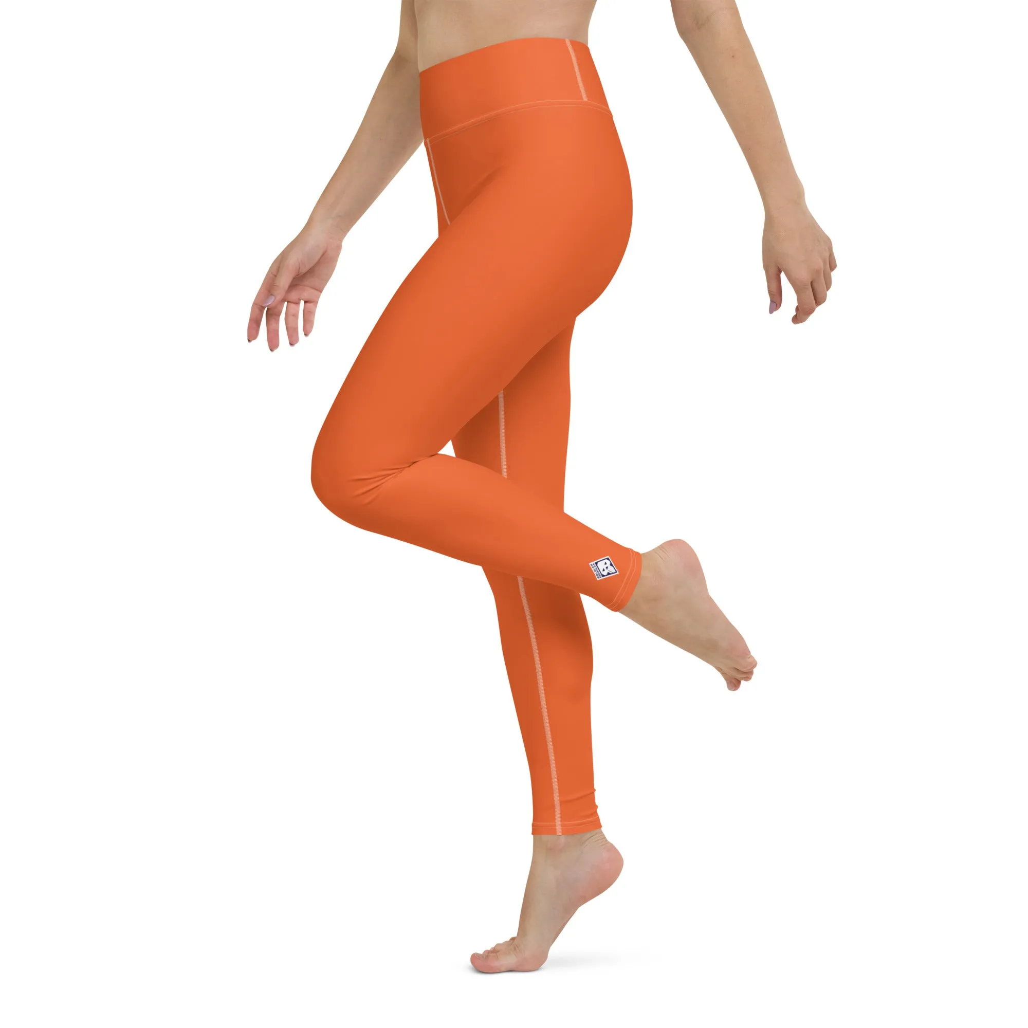 Casual Cool: Solid Color Leggings for Her Workout - Flamingo