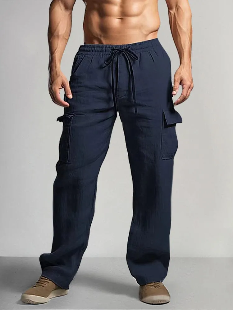 Casual Cotton Linen Straight Relaxed Pants