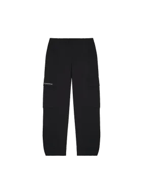 Cotton Linen Cargo Pants—black