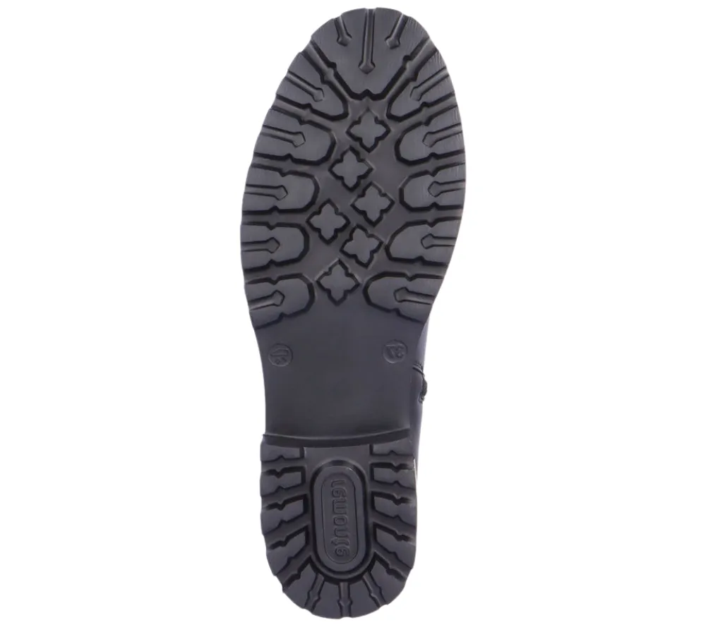 Ghete casual, dama, REMONTE, D8666-01 negru, piele naturala