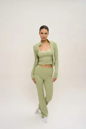 Maeve Flared Pants - Pistachio