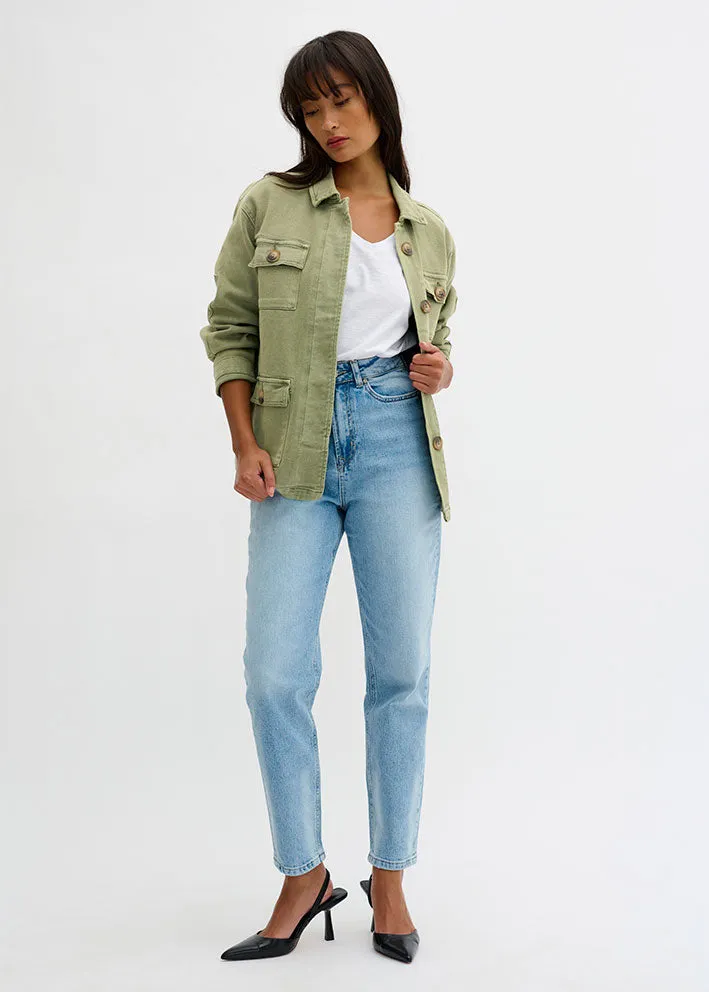 My Essential Wardrobe The Army Jacket - Dusty Olive Wash